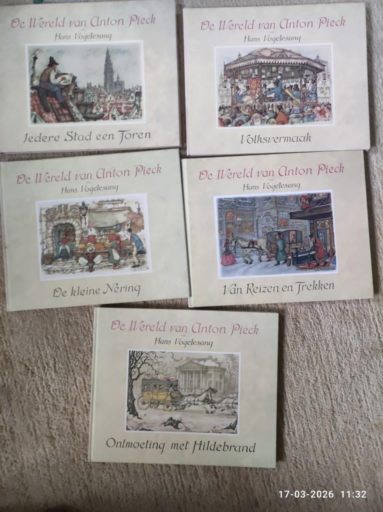 5 Anton Pieck boeken - De Wereld van Anton Pieck - Z.G.A.N., Ophalen of Verzenden, Zo goed als nieuw, Hans Vogelesang