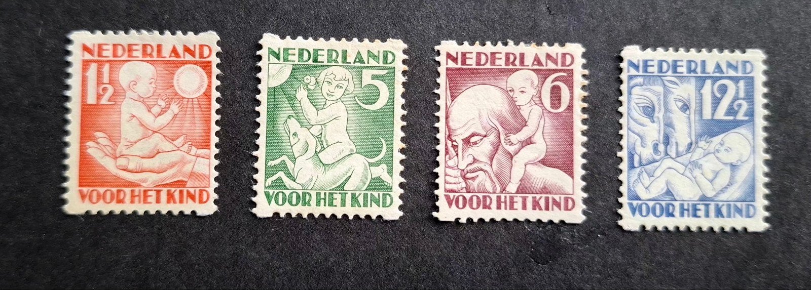 Nederland 1930 nvph R96-99 Kinderzegels Roltanding Ongebruik, Ophalen of Verzenden