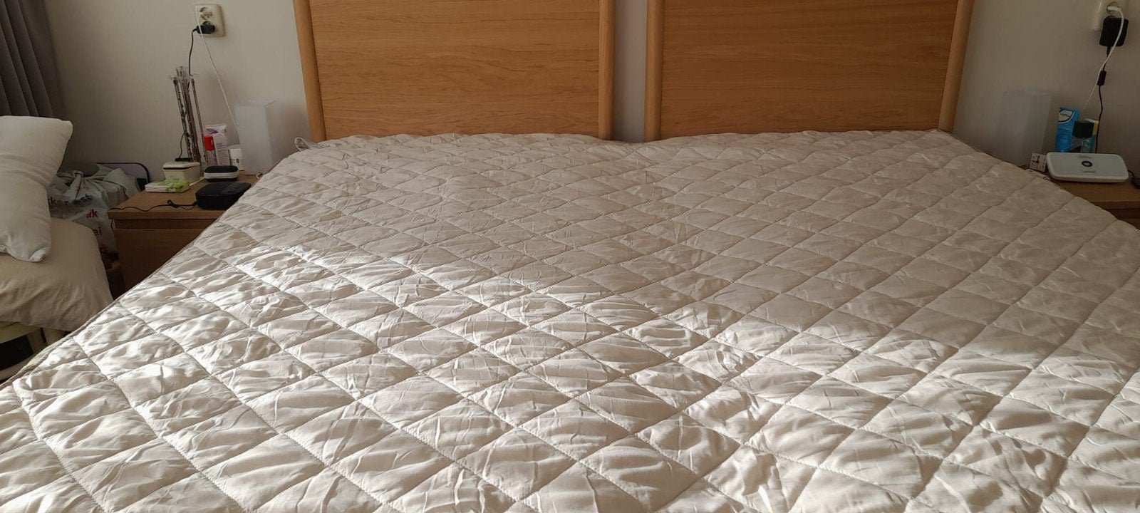 dekbed, Huis en Inrichting, Slaapkamer | Beddengoed, Ophalen of Verzenden, Tweepersoons, Beige, Deken of Dekbed