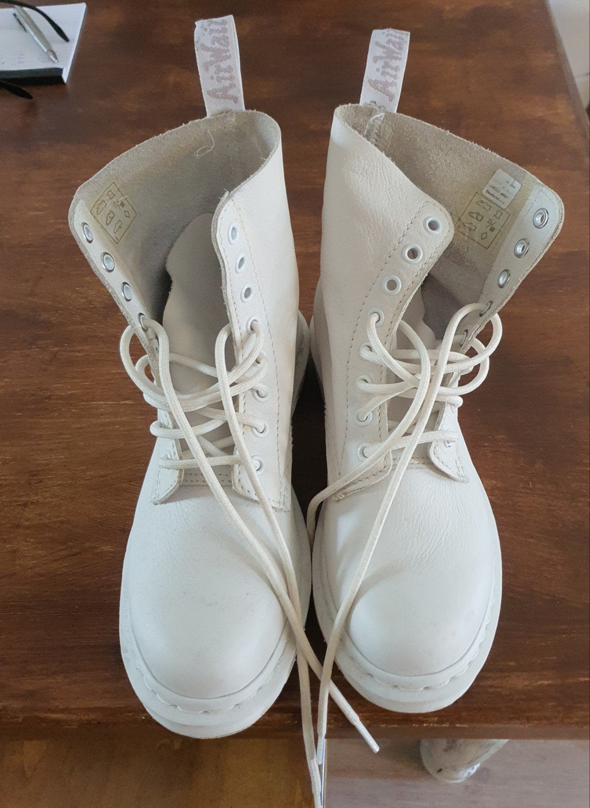 Dr. Martens 1460 Mono Smooth Witte Laarzen Maat 38, Wit, Lage of Enkellaarzen, Ophalen of Verzenden, Dr. Martens