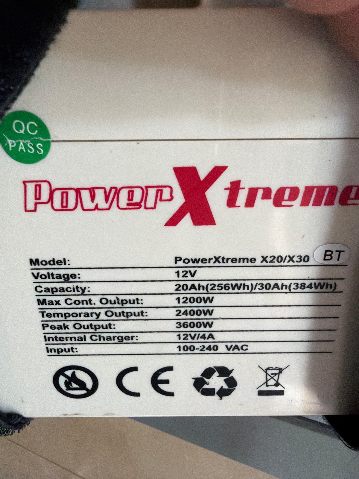 PowerXtreme X20 Accu - Gebruikt maar werkt perfect, Ophalen of Verzenden, Gebruikt