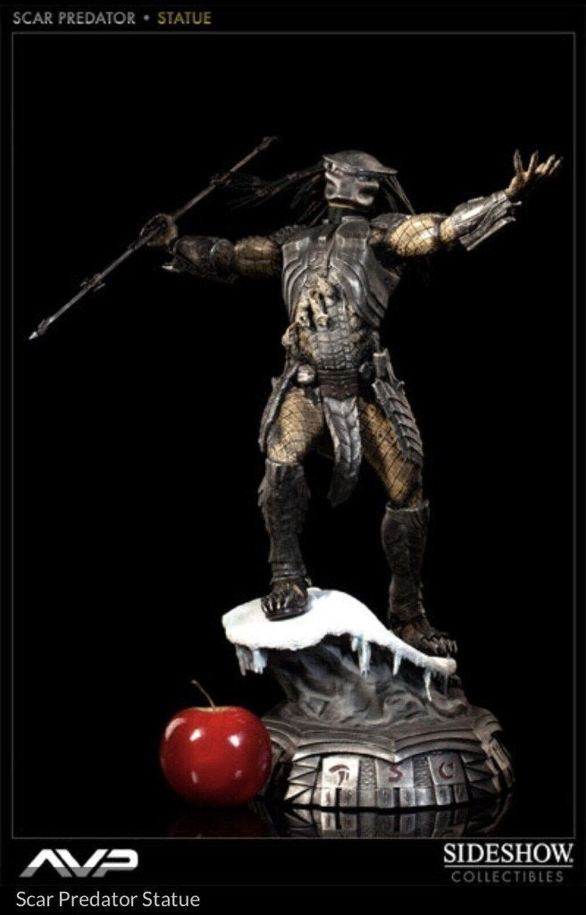 Sideshow 1:5 scale Scar Predator limited edition, Ophalen of Verzenden, Zo goed als nieuw, Film, Beeldje, Replica of Model