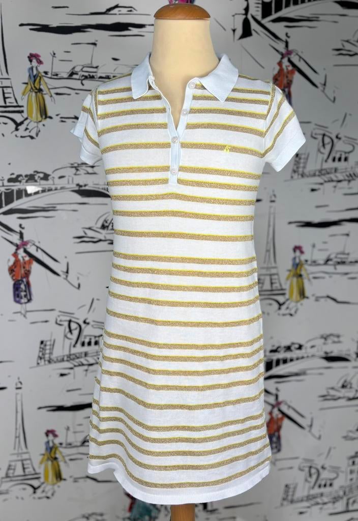 Bonpoint zomer jurk met goud streepje maat 10, Bonpoint EU, Zo goed als nieuw, Jurk of Rok, Info@b.com