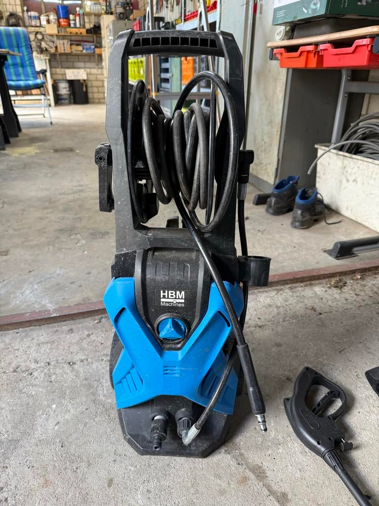 HBM Hogedrukreiniger 2200W, 165 bar - Terrasborstel defect, Ophalen of Verzenden, Zo goed als nieuw
