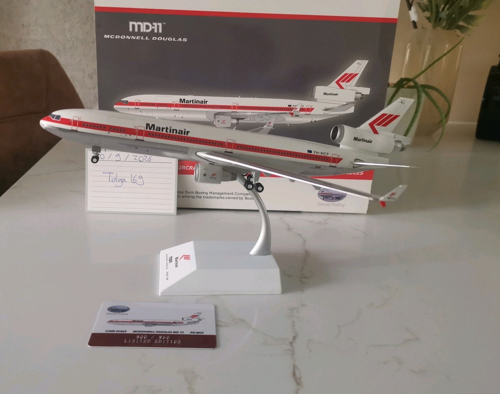 Martinair MD-11 JC wings DT2201 Reg. PH-MCP, Overige merken, 1:200 of kleiner, Nieuw, Ophalen of Verzenden