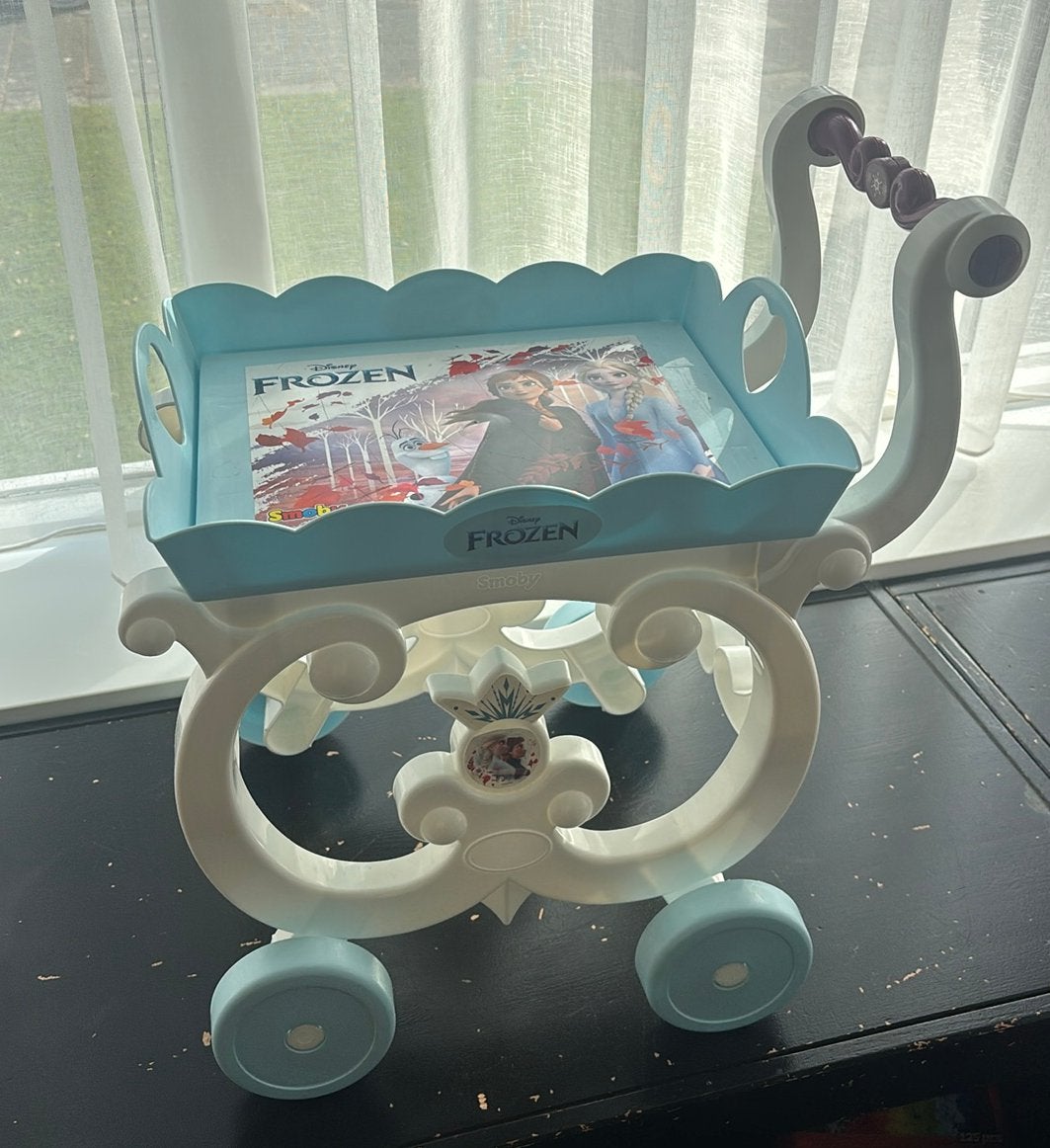 Smoby Frozen II Trolley/Serveerwagen uitneembaar dienblad, Ophalen, Gebruikt, Kunststof, Speelkeuken-accessoire