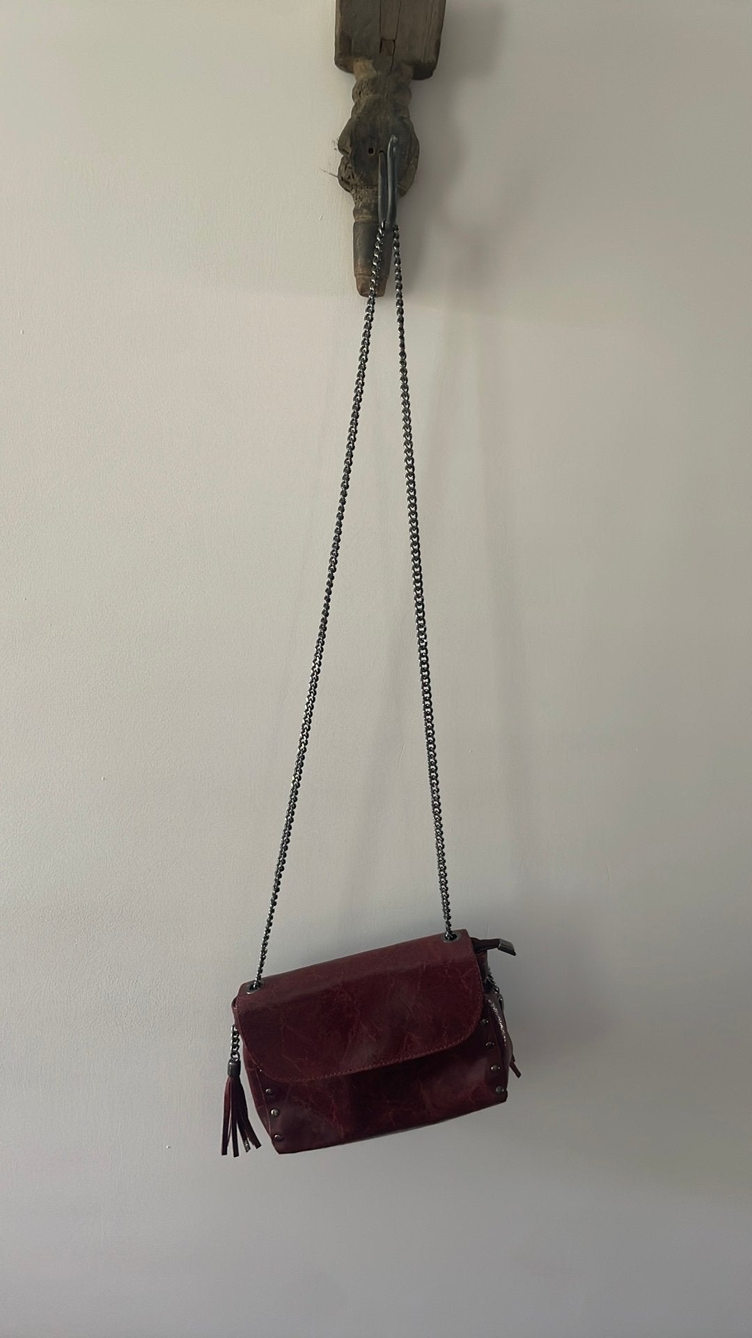 Nieuwe leren schouder en crossbody tas made in Italy, Ophalen of Verzenden, Nieuw, Rood, Leer