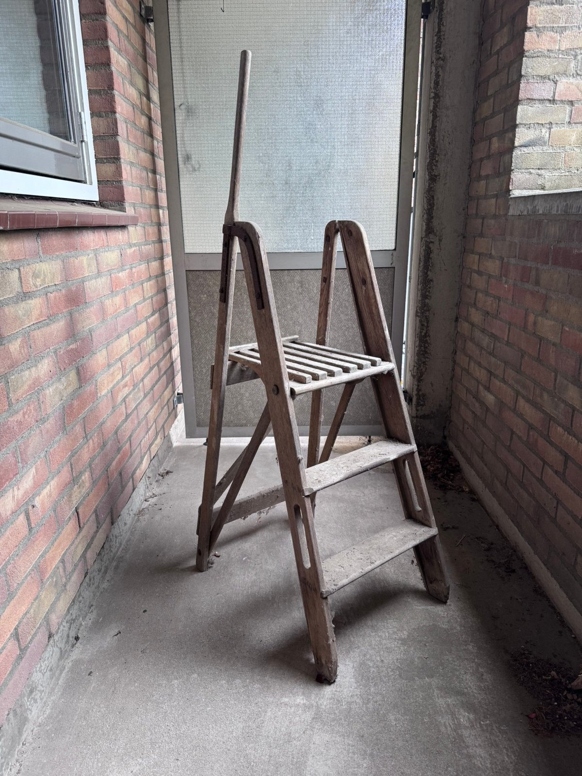 Oude houten schiderstrap, Doe-het-zelf en Verbouw, Ophalen, Gebruikt, Trap, Minder dan 2 meter