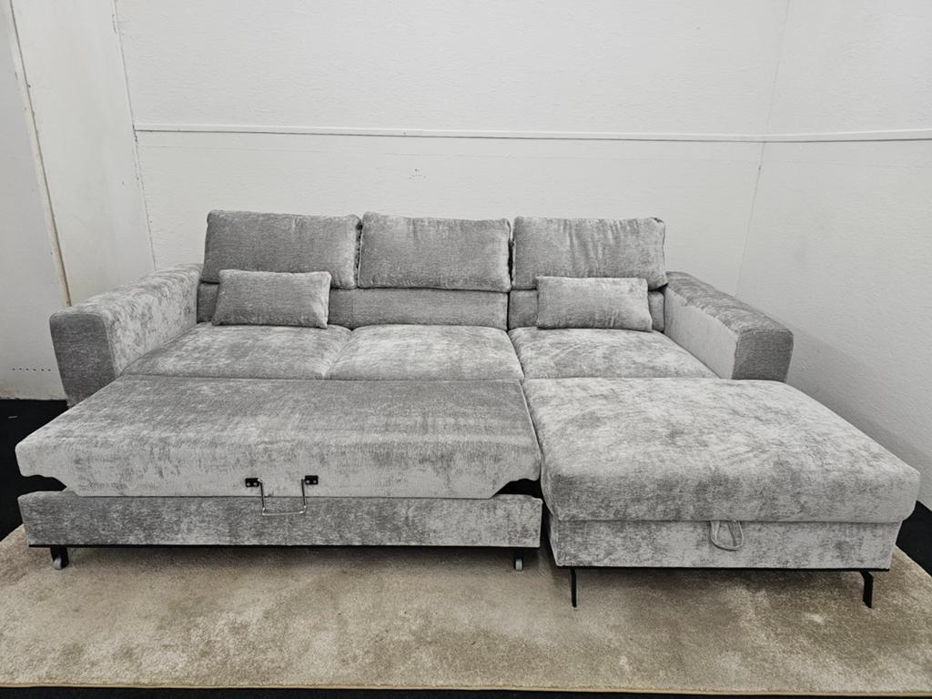 GLOEDNIEUWE Luxe hoekbank met slaap en opslagfunctie, 125 cm of meer, 125 cm of meer, Zo goed als nieuw, Info@homefriesland.nl