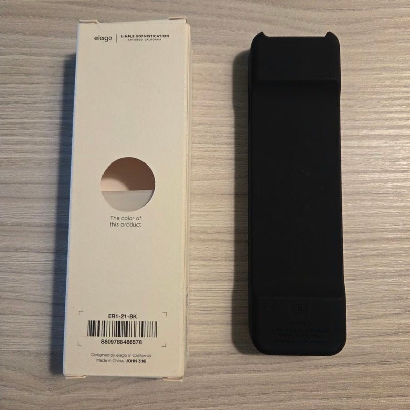 Elago Siliconen Hoesje voor Apple TV Siri Remote Zwart, Ophalen of Verzenden, Nieuw, Universeel, Mediaspeler