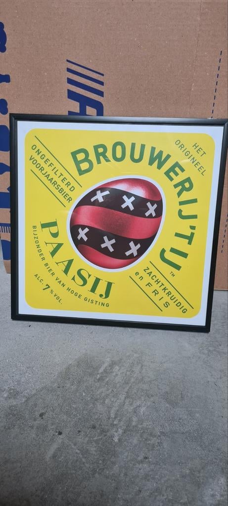 Diverse ingelijste platen van Brouwerij 't IJ, Ophalen of Verzenden, Reclamebord