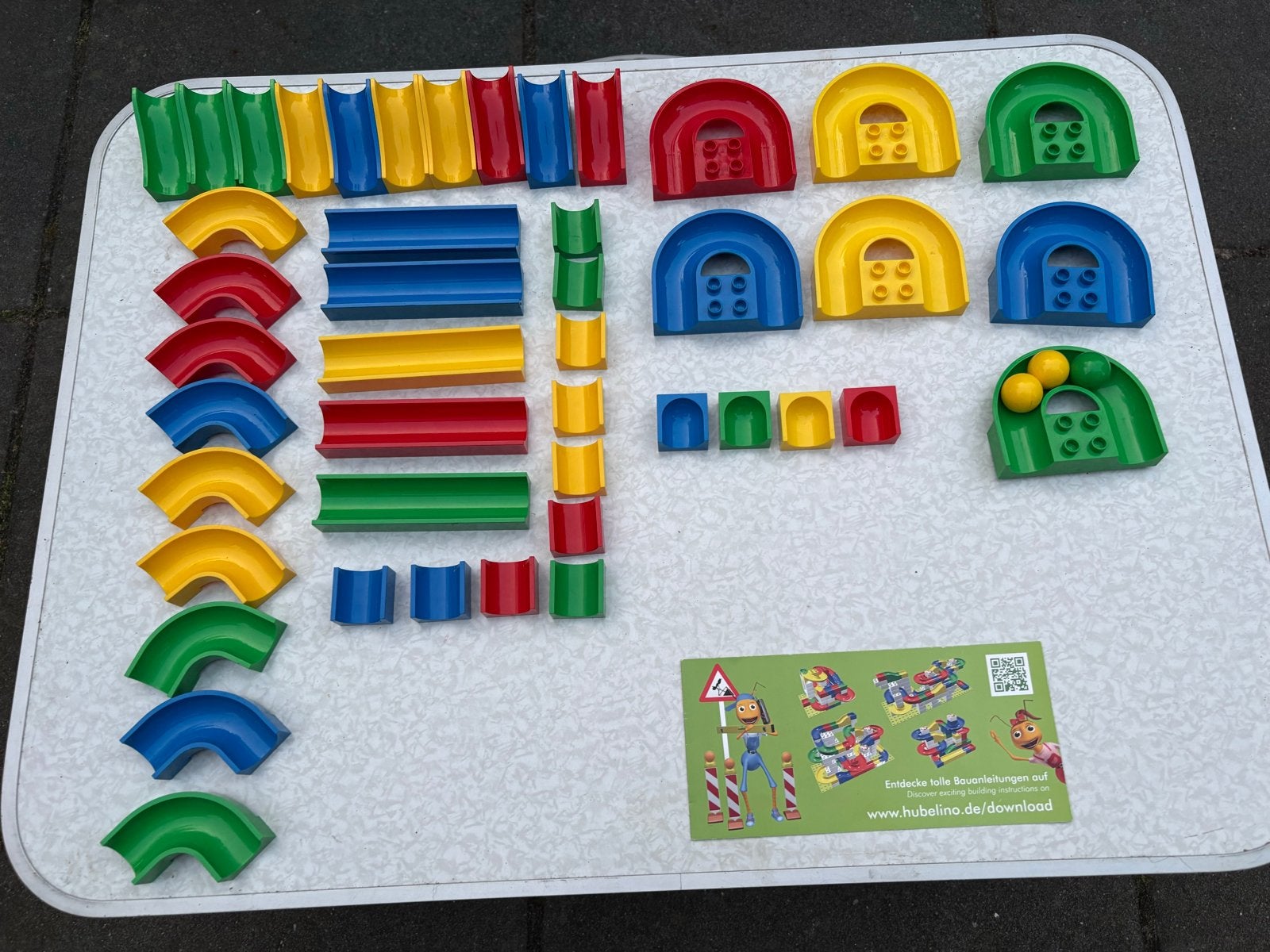 Knikkerbaan Hebelino - 45 delig (Duplo compatibel), Ophalen of Verzenden, Gebruikt, Overige merken