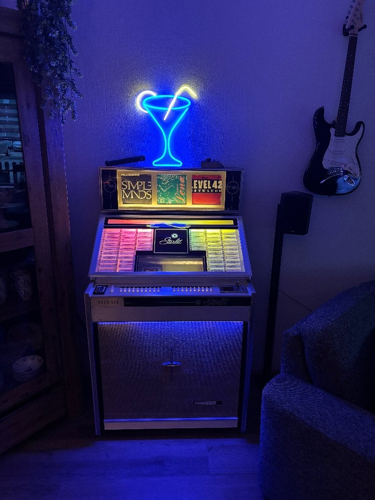 Rock ola 429 jukebox spelend, Verzamelen, Ophalen, Gebruikt, 1970 tot heden, Rock Ola