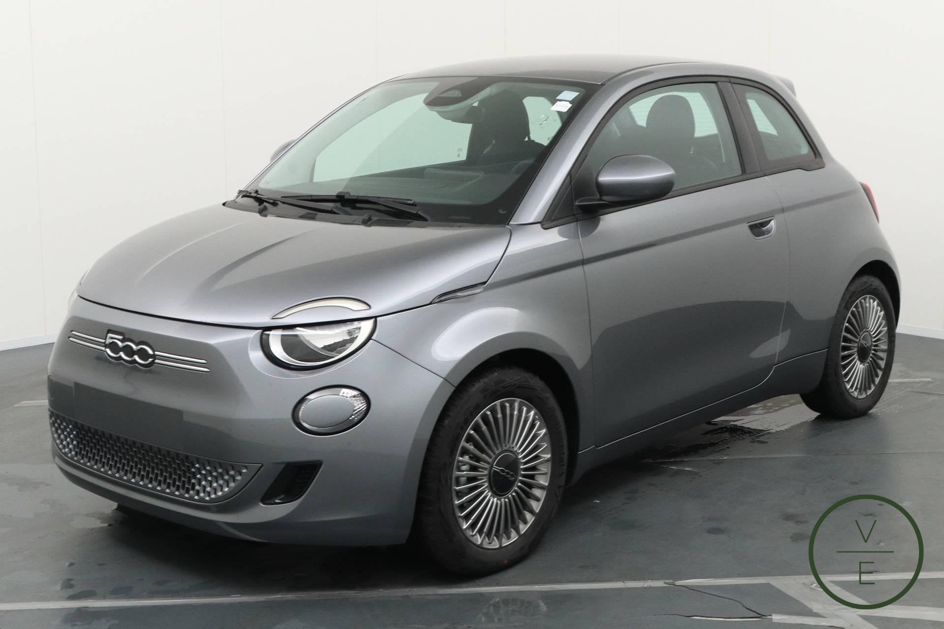 Fiat 500 e Icon 24 kWh | BTW | Nieuw | CarPlay |, Auto's, Fiat, Stof, Gebruikt, Zwart, 95 pk