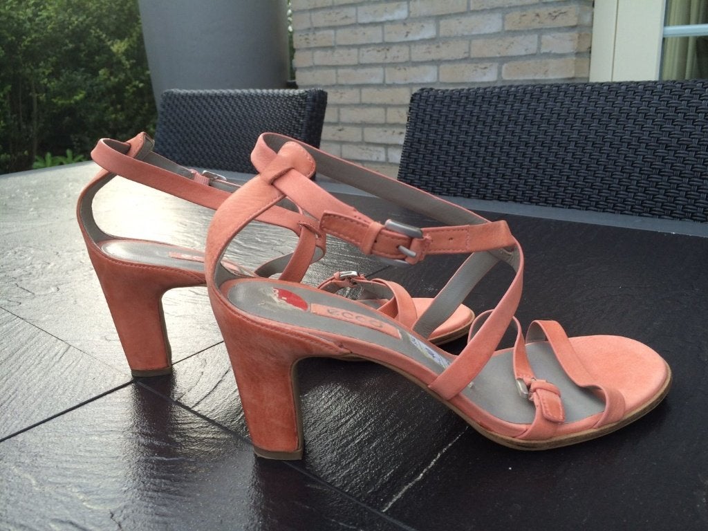 ECCO Sandalen met hak - Maat 40 - Oranje, Kleding | Dames, ECCO, Oranje, Ophalen of Verzenden, Schoenen met hoge hakken