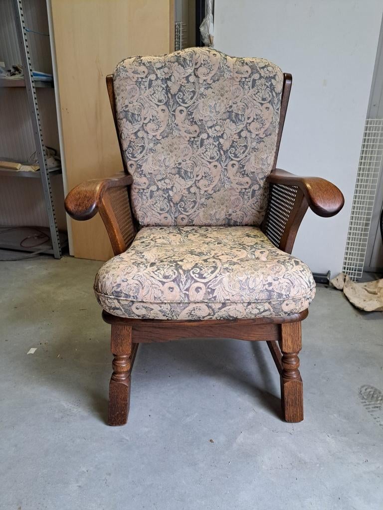 stoel, Ophalen, Gebruikt, Bruin, Houten stoel