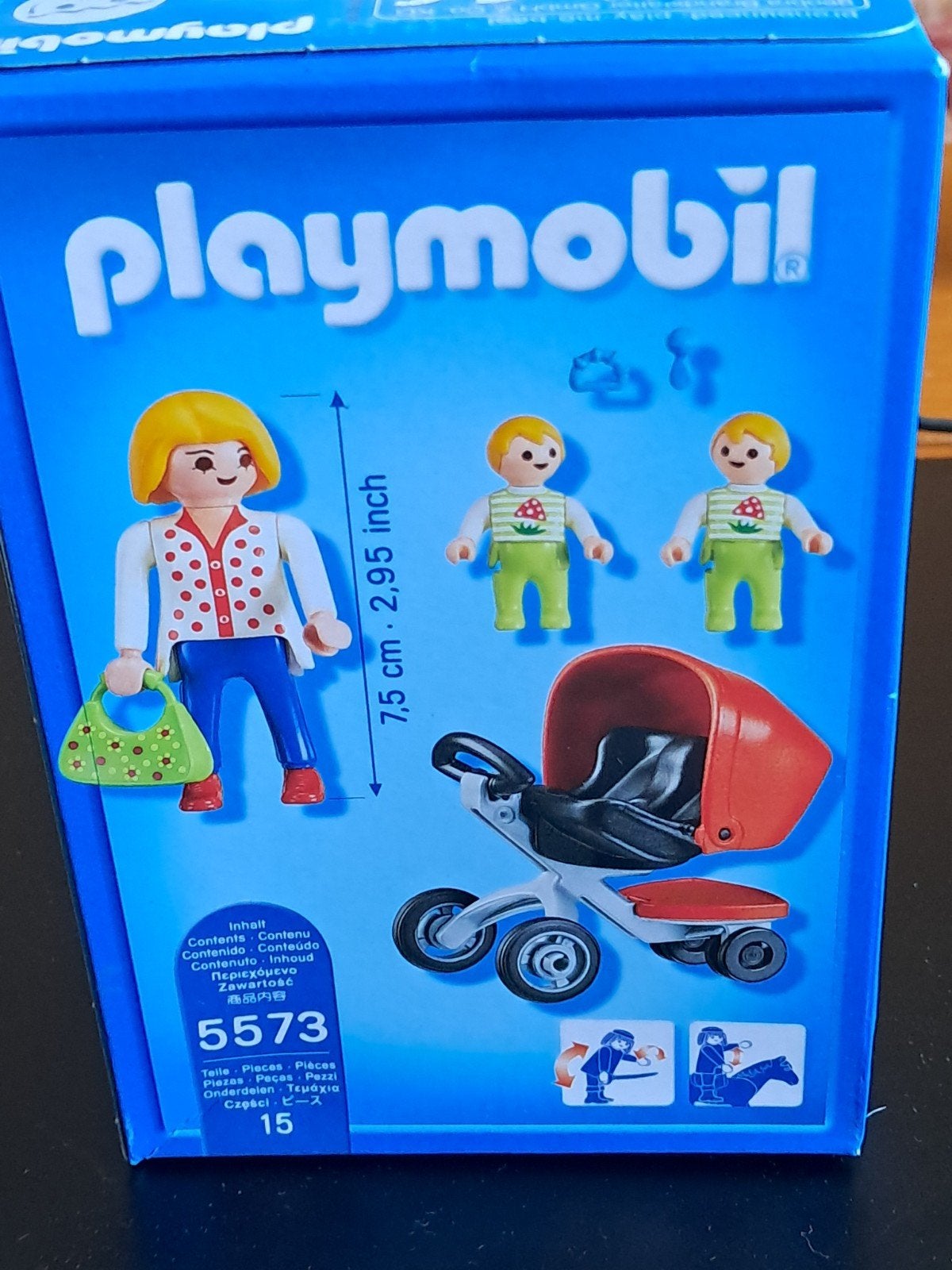 Playmobil City Life 5573 Moeder met Tweeling in Kinderwagen, Ophalen, Complete set, Nieuw, City life
