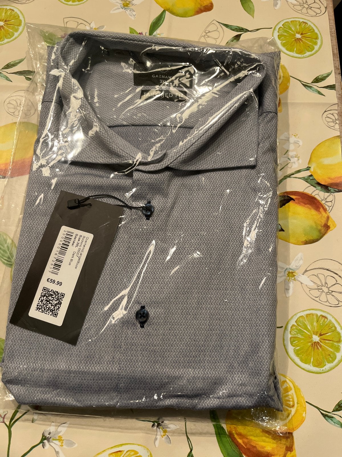 Nieuw Gaznawi overhemd 3XL (valt als XL) - Tailored Fit, Ophalen of Verzenden, Nieuw, Blauw, Halswijdte 43/44 (XL)