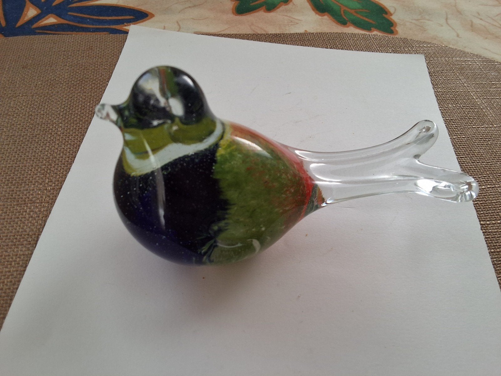 Glazen vogeltje multicolor - Glaskunst, Ophalen of Verzenden