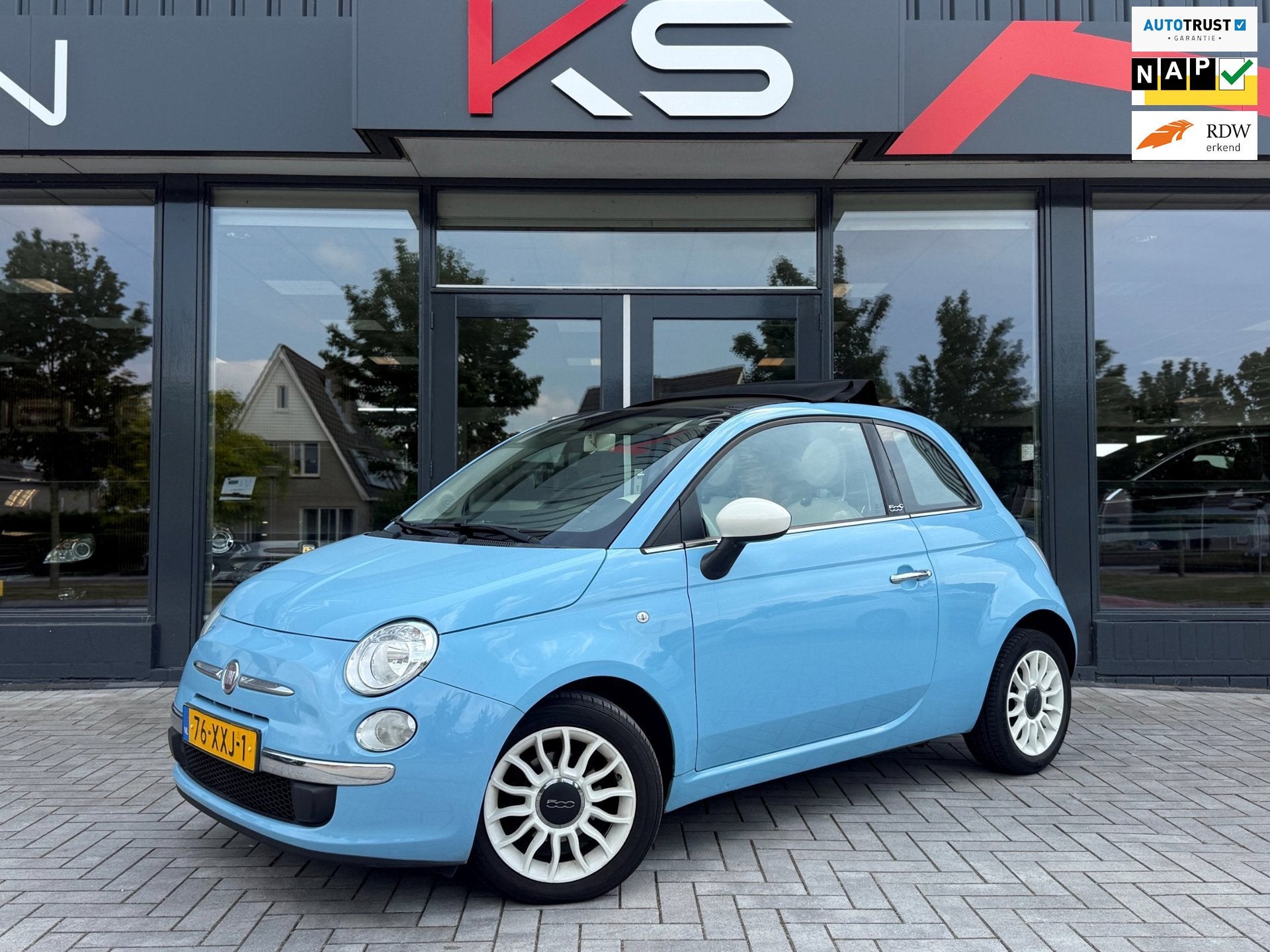 Fiat 500 C 0.9 TwinAir Color Therapy Nieuwe apk Airco Pdc, Euro 5, 86 pk, Gebruikt, 31 €/maand