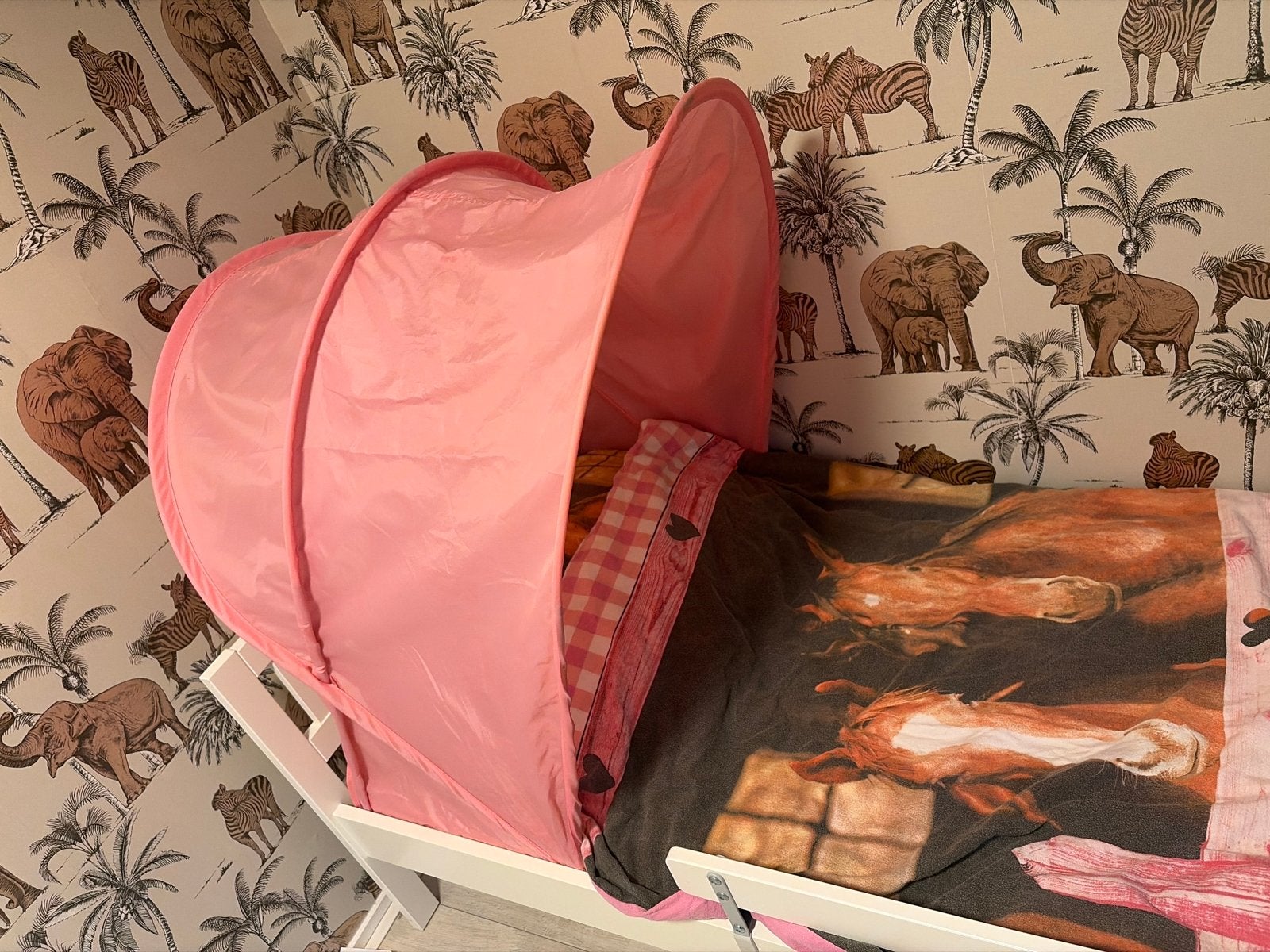 Roze bedtent voor kinderbed, Ophalen of Verzenden, Gebruikt, 160 tot 180 cm, 70 tot 85 cm