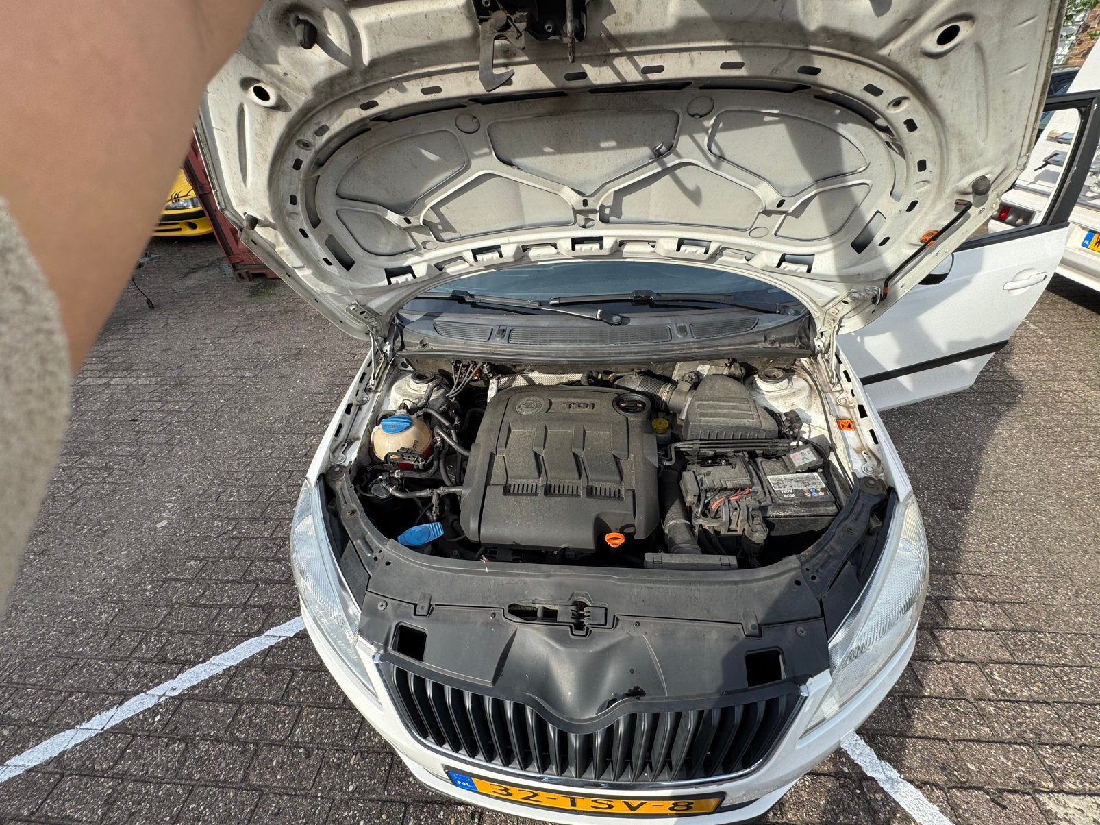 Skoda Fabia 1.2 TDI 55KW Greenline Combi 2012 Wit, Auto's, Skoda, Voorwielaandrijving, Stof, 1199 cc, Wit