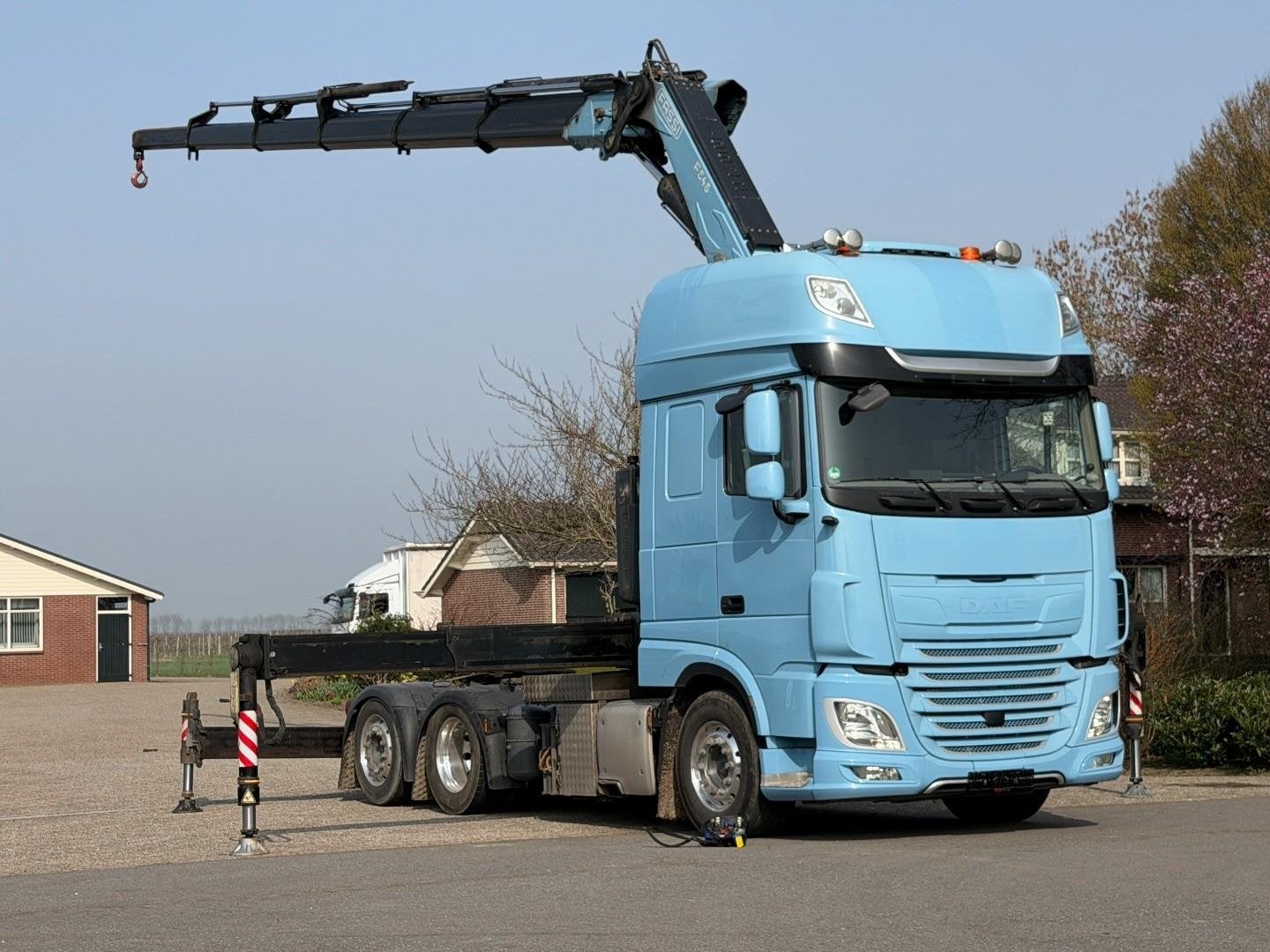 DAF XF 530 FTN EURO 6! KRAAN!FASSI 54TM! EURO6! VOL LUCHT!FU, Auto's, Vrachtwagens, Euro 6, Blauw, Bedrijf, Diesel