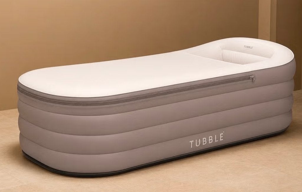 TUBBLE ROYALE AMBIENT Taupe opblaasbaar bad (groot formaat), Gebruikt, Verzenden, Overige typen, 50 tot 100 cm