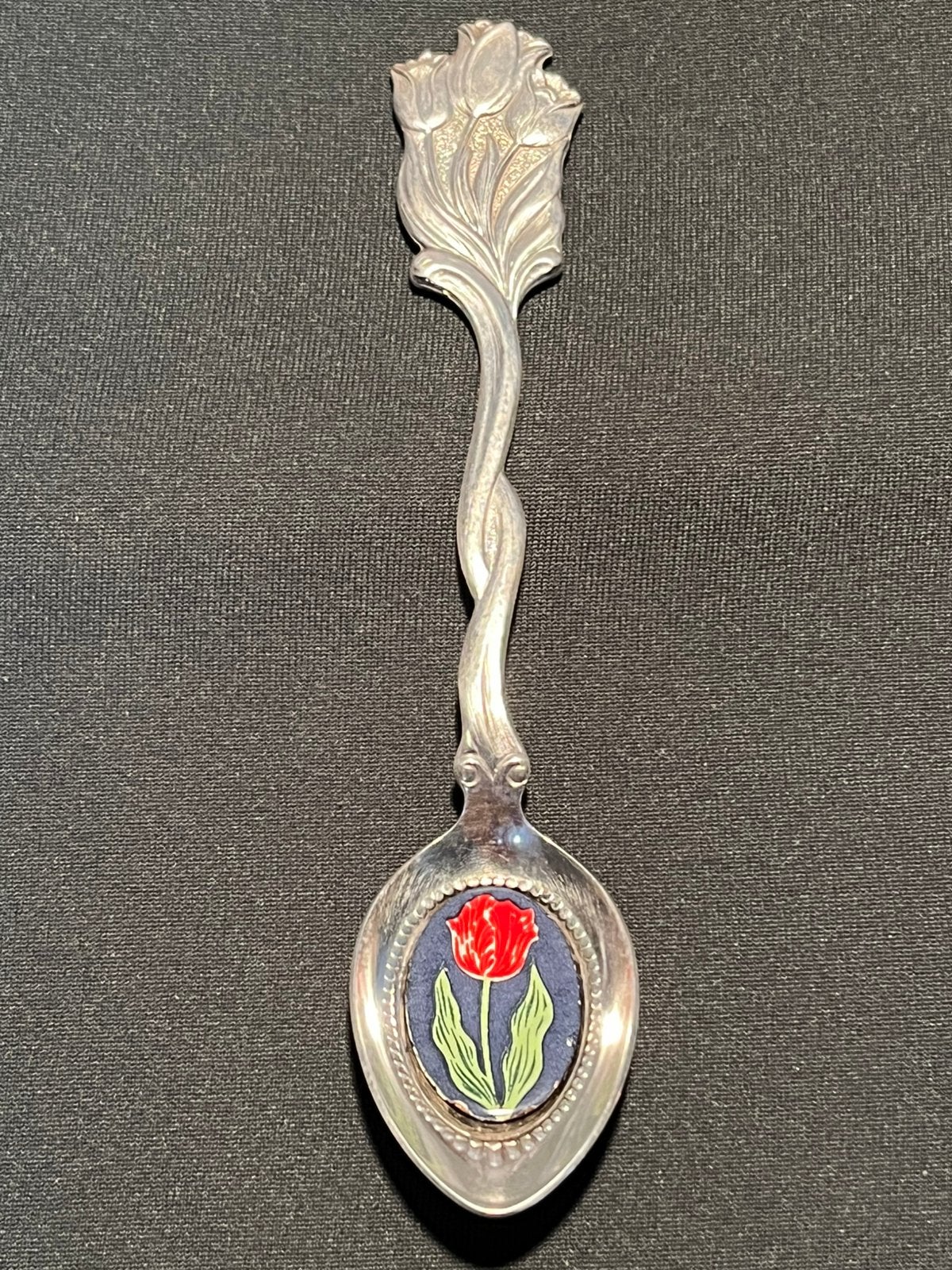 Vintage bloemen lepeltje., Antiek en Kunst, Antiek | Bestek, Ophalen of Verzenden