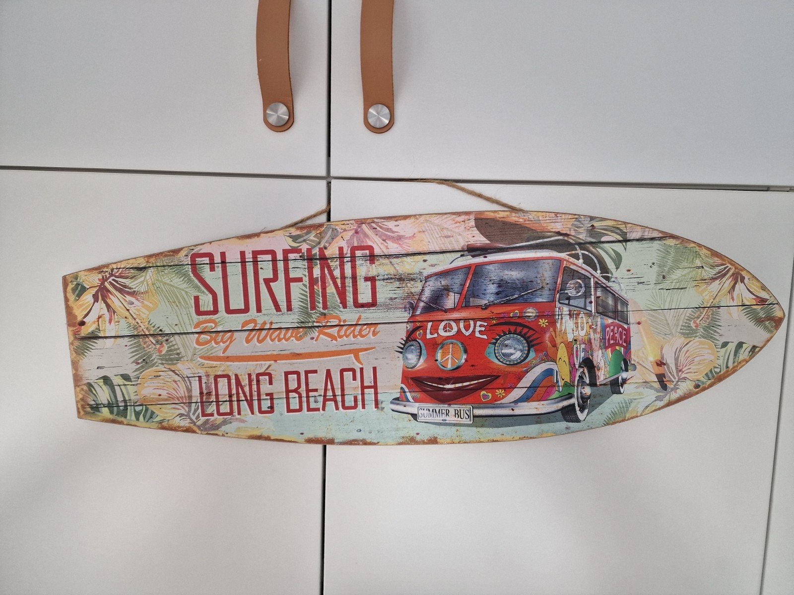 Foto 2 van Surfplank Wandbord - Hippie Bus Decoratie