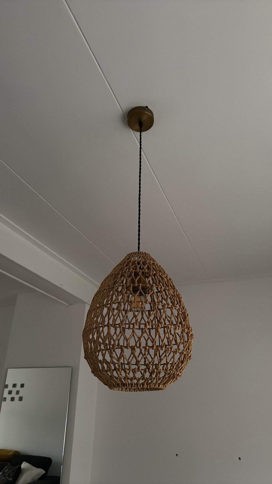 Hanglamp gevlochten, Ophalen, Zo goed als nieuw