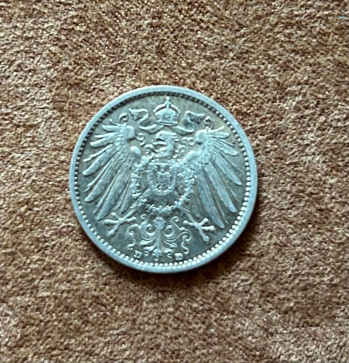 Zeldzame Duitse munten set - 1 Mark 1904 & 5 Reichspfennig, Ophalen of Verzenden, Duitsland, Setje