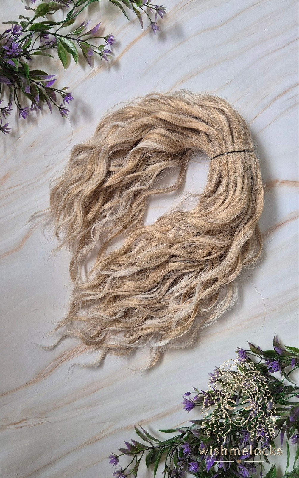Korte zonnige blonde dreadlocks - 55DE ideaal voor de zomer!, Ophalen of Verzenden, Nieuw, Pruik of Haarverlenging