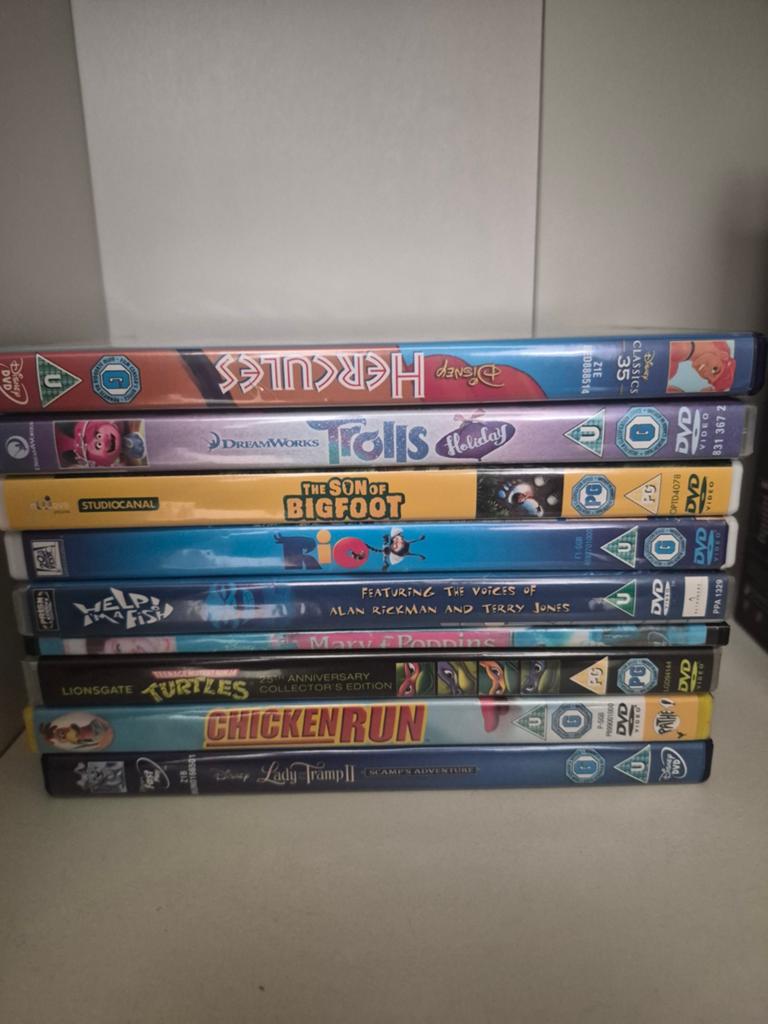 9 kinderfilms op DVD - Hercules, Trolls, Rio en meer!, Alle leeftijden, Ophalen of Verzenden, Zo goed als nieuw