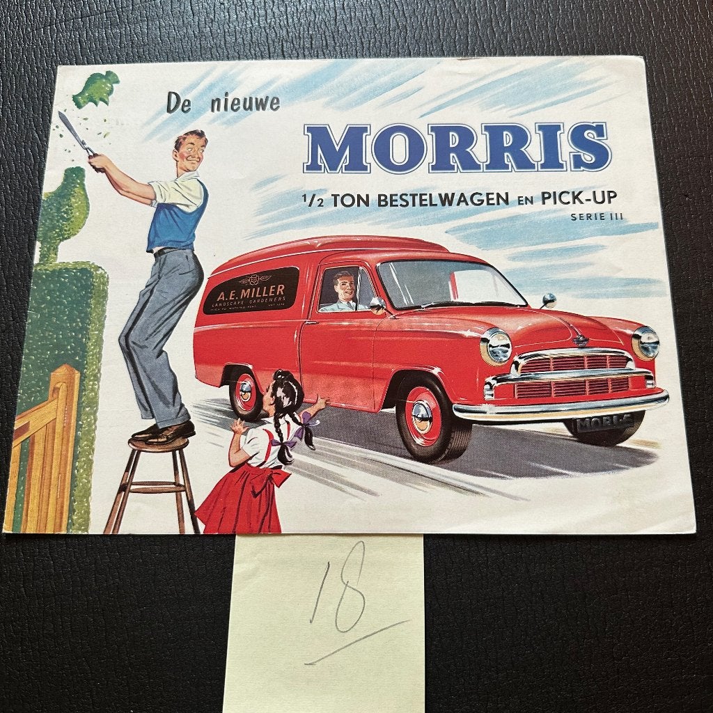 #18) MORRIS Bestelwagens - 1957, Boeken, Auto's | Folders en Tijdschriften, Verzenden, Gelezen, Overige merken