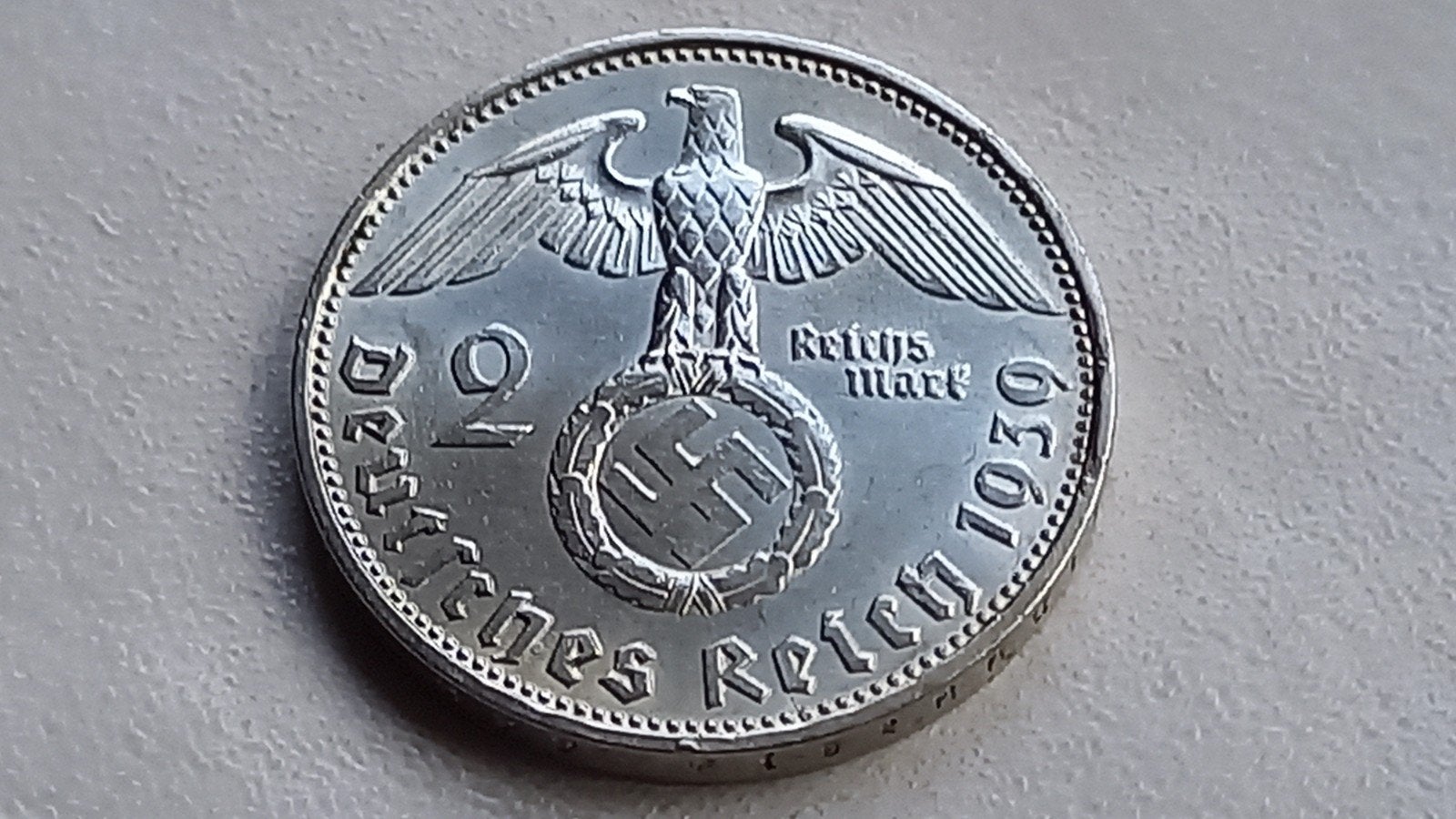 WO2 2 Reichsmark 1939D zilver nazi duitsland. Prachtig, Ophalen of Verzenden, Duitsland, Losse munt, Zilver