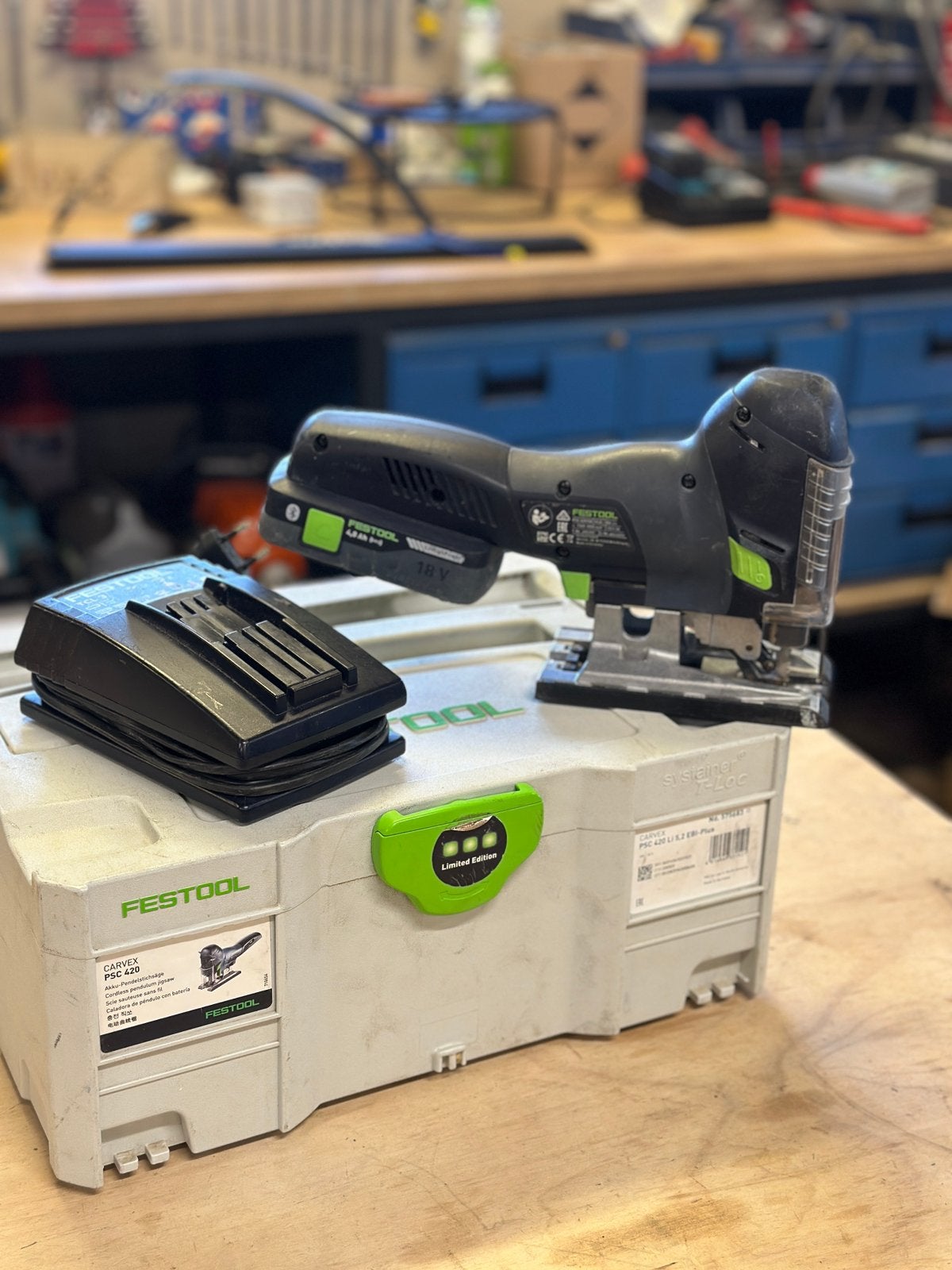 Festool decoupeerzaag PSC 420, Decoupeerzaag, Ophalen of Verzenden, Zo goed als nieuw, 30 tot 70 mm