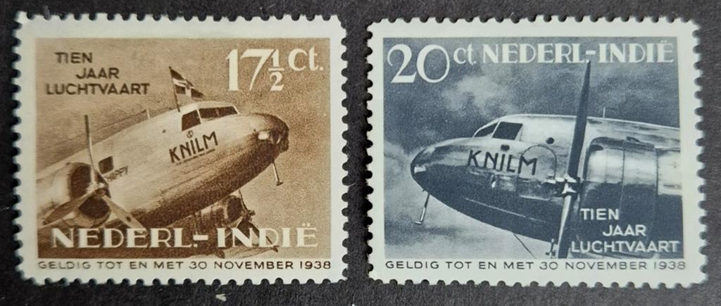 NVPH 239-240 Jubileum K.N.I.L.M. Ned.indie., Ophalen of Verzenden, Postfris, Nederlands-Indië