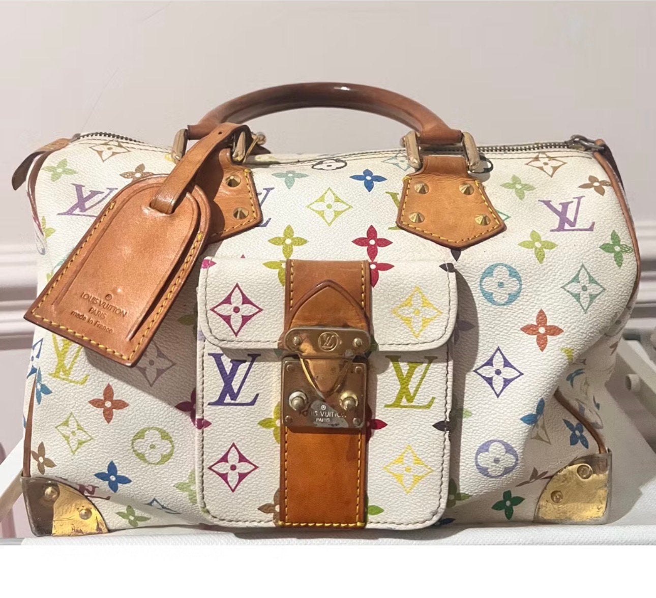 LV multicolor, Ophalen of Verzenden, Zo goed als nieuw, Overige kleuren, Handtas