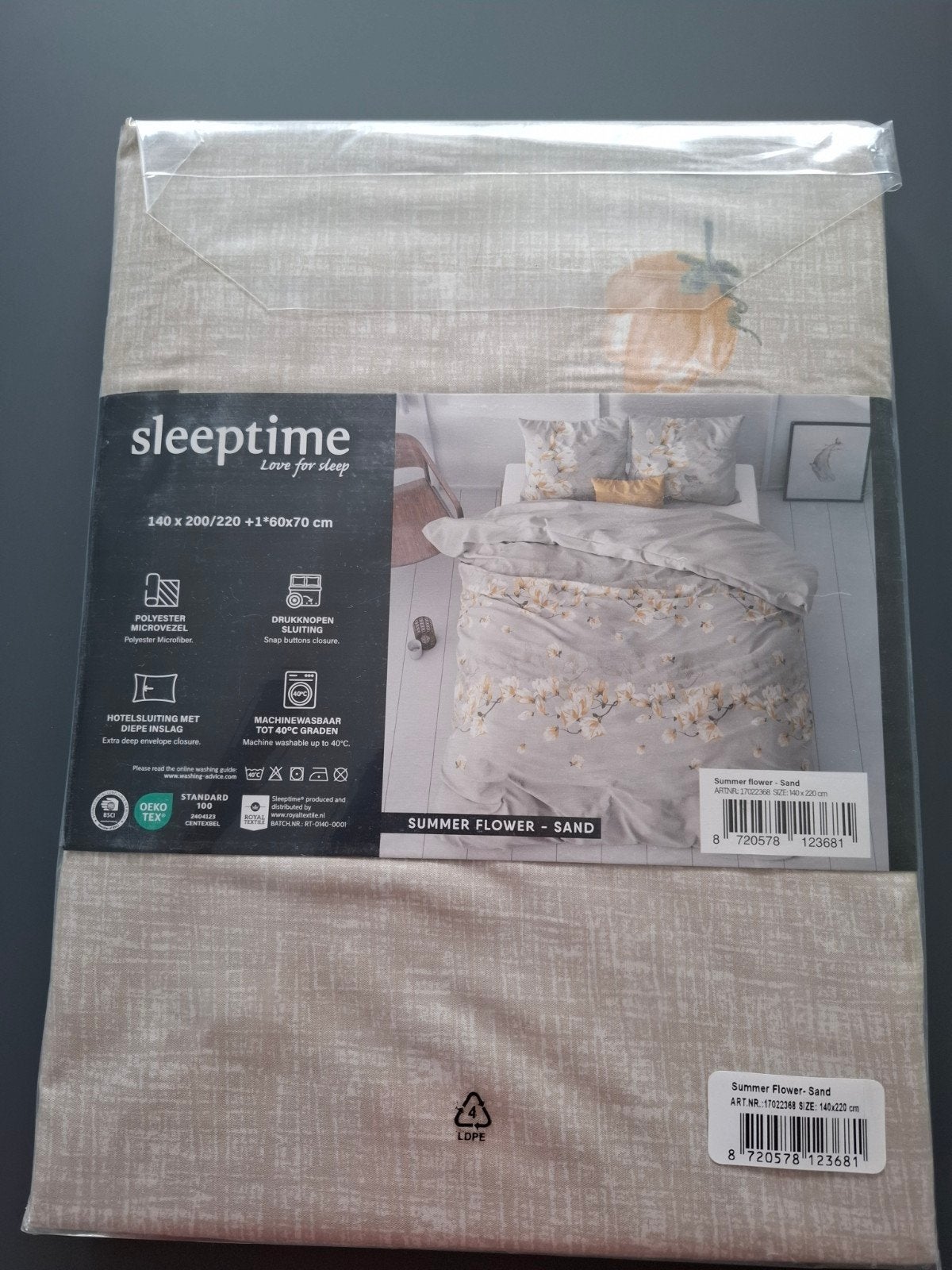Nieuw Dekbedovertrek 1 Persoons met Sloop - SleepTime, Huis en Inrichting, Slaapkamer | Beddengoed, Wasbaar, Dekbedovertrek, Nieuw