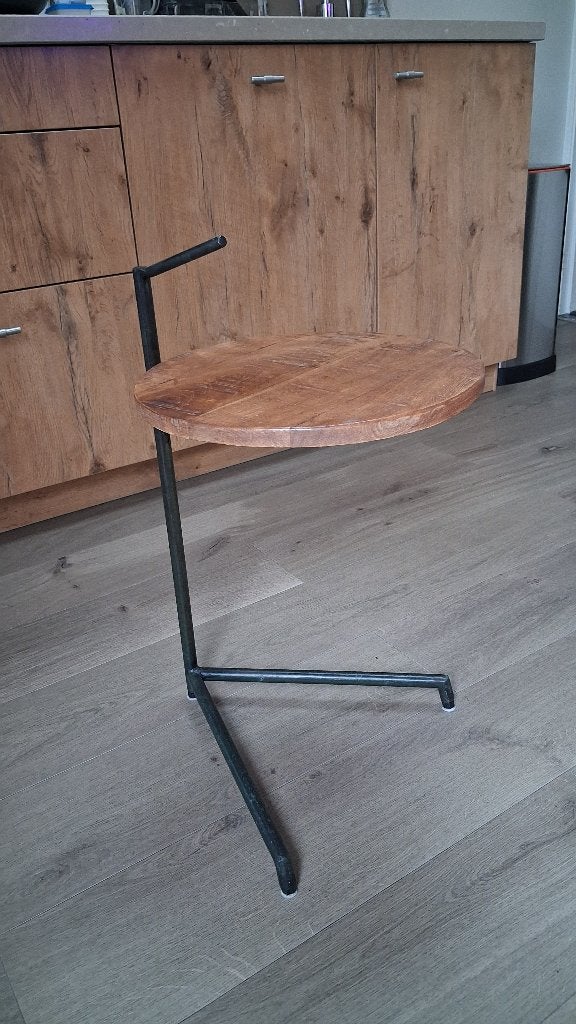 Bij zet tafeltje hout, Ophalen, Minder dan 45 cm, Minder dan 55 cm, Gebruikt