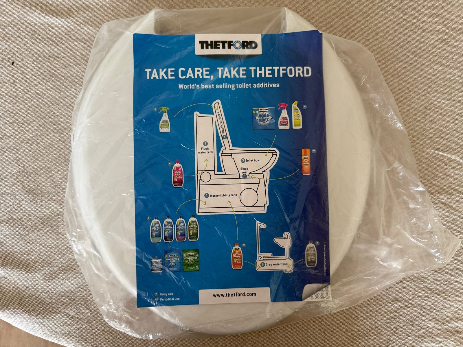 Nieuwe Thetford Toiletbril en deksel, Ophalen of Verzenden, Nieuw