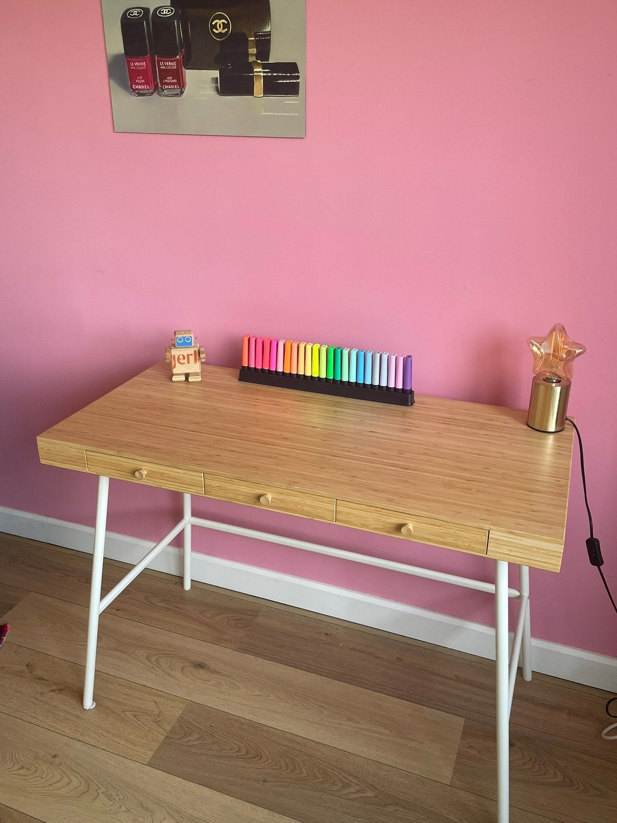 LILLÅSEN bureau IKEA, Huis en Inrichting, Ophalen, Scandinavisch, Met lades, Schoolbureau