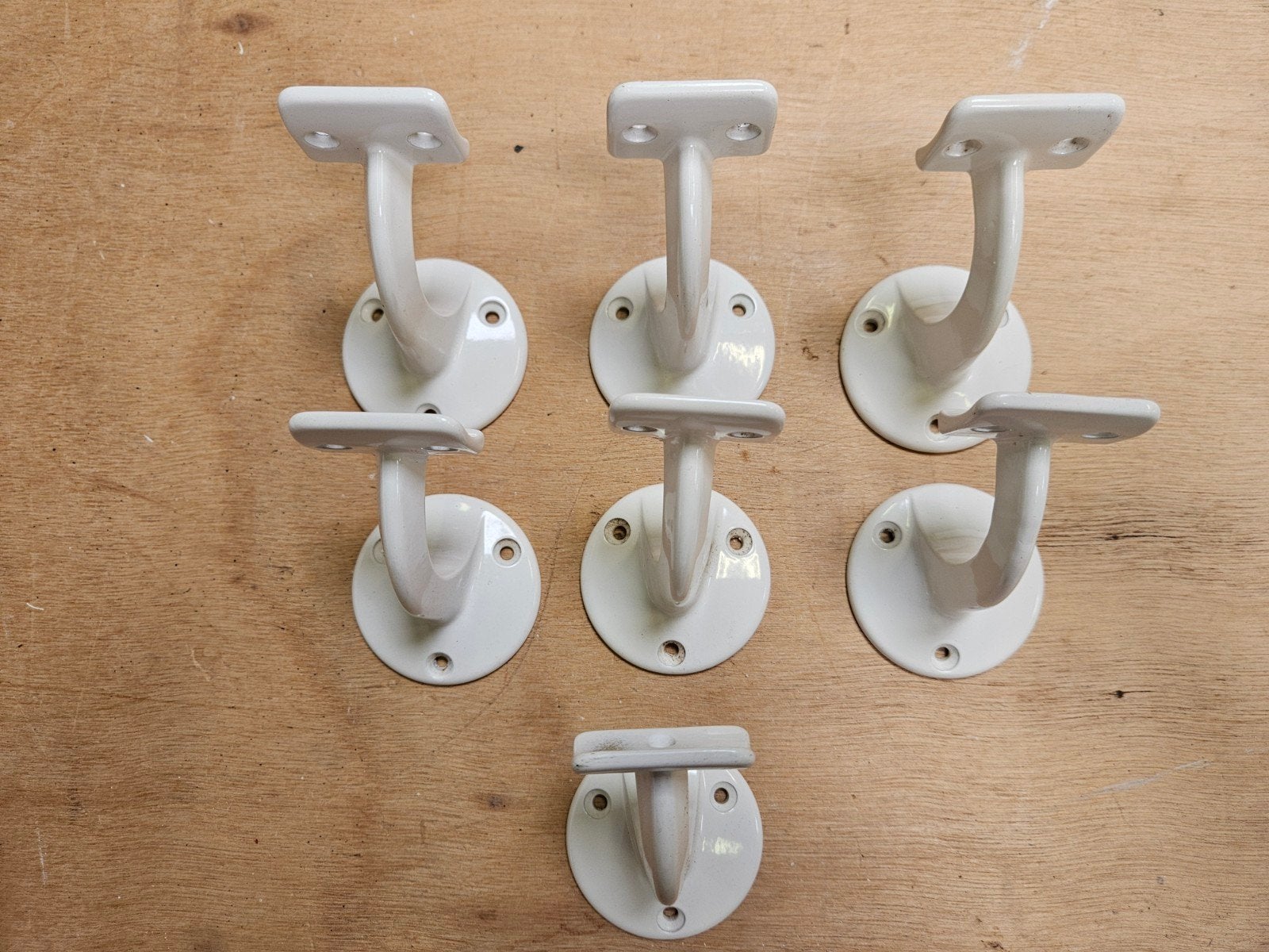 7x leuninghouder wit hol model, Onbekend, Ophalen of Verzenden, Zo goed als nieuw, Onbekend