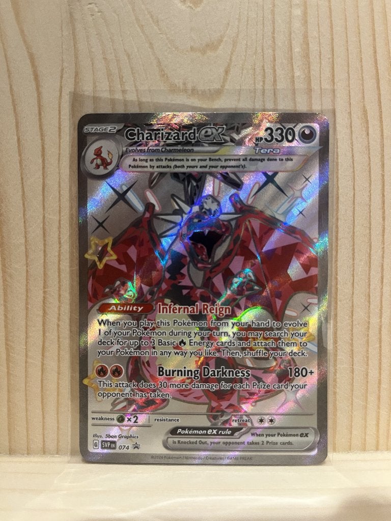 Charizard ex (SVP 074) Pokemon kaart, Ophalen of Verzenden, Zo goed als nieuw, Losse kaart, Foil