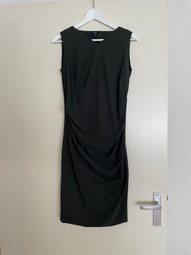 Dey - Donkergroene mouwloze hurk maat 38, Kleding | Dames, Maat 38/40 (M), Ophalen of Verzenden, Zo goed als nieuw, Boven de knie