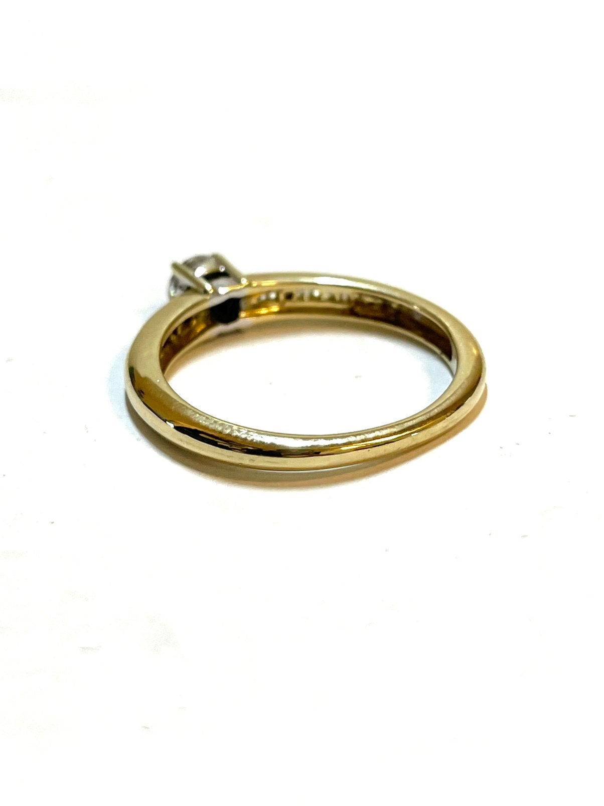 14k gouden ring met zirkonia, -, -, Ophalen of Verzenden, Dame