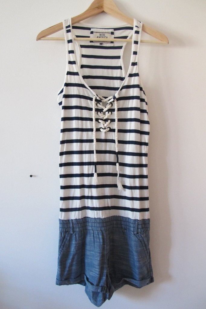 Blue striped playsuit (The Sting), Kleding | Dames, Jumpsuits, The Sting, Blauw, Ophalen of Verzenden, Maat 34 (XS) of kleiner