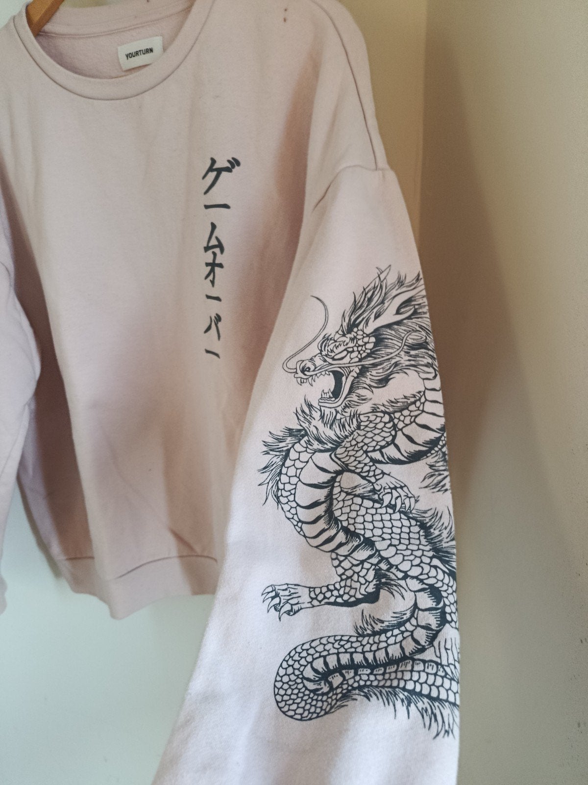 Trui Japanse style, Ophalen, Maat 52/54 (L), Roze, Gedragen