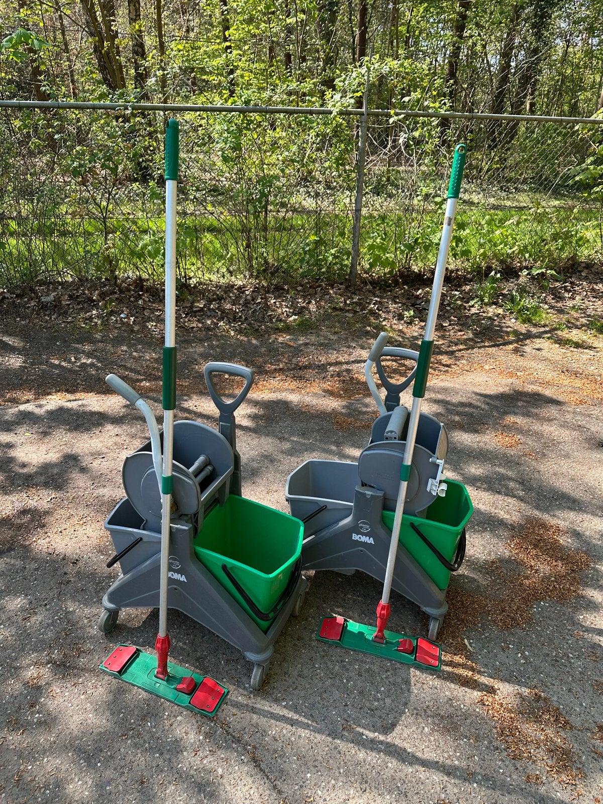 Boma Dweilwagens met Mop - Set van 2, Ophalen, Dweilemmer, -bak, of -wagen